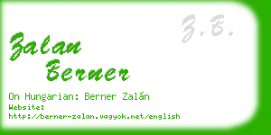 zalan berner business card